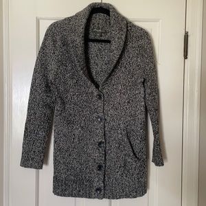 Eddie Bauer Wool Blend Long Shawl Collar Caridgan